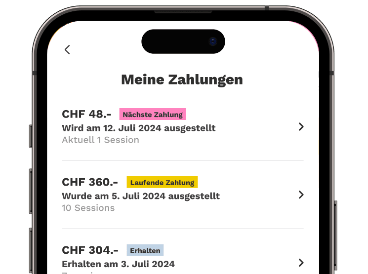 Ein Handy mit einer Zahlungsaufforderung.