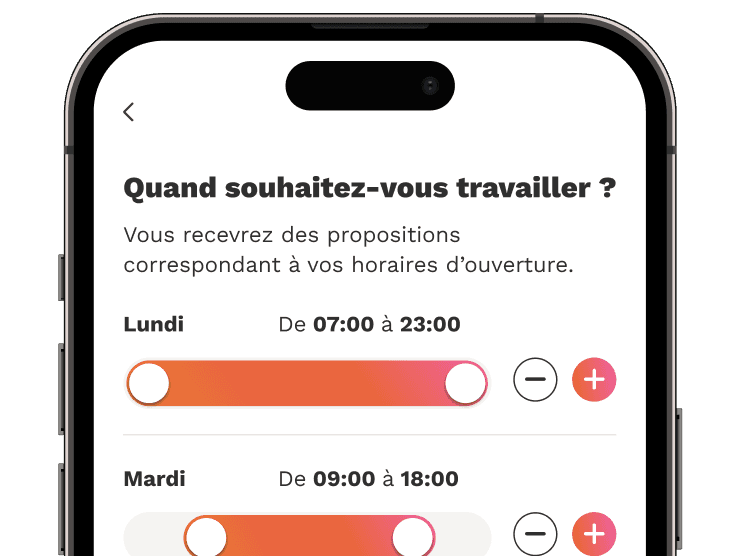 Un écran de smartphone montrant une mise à jour de calendrier sur l'application Wecasa.